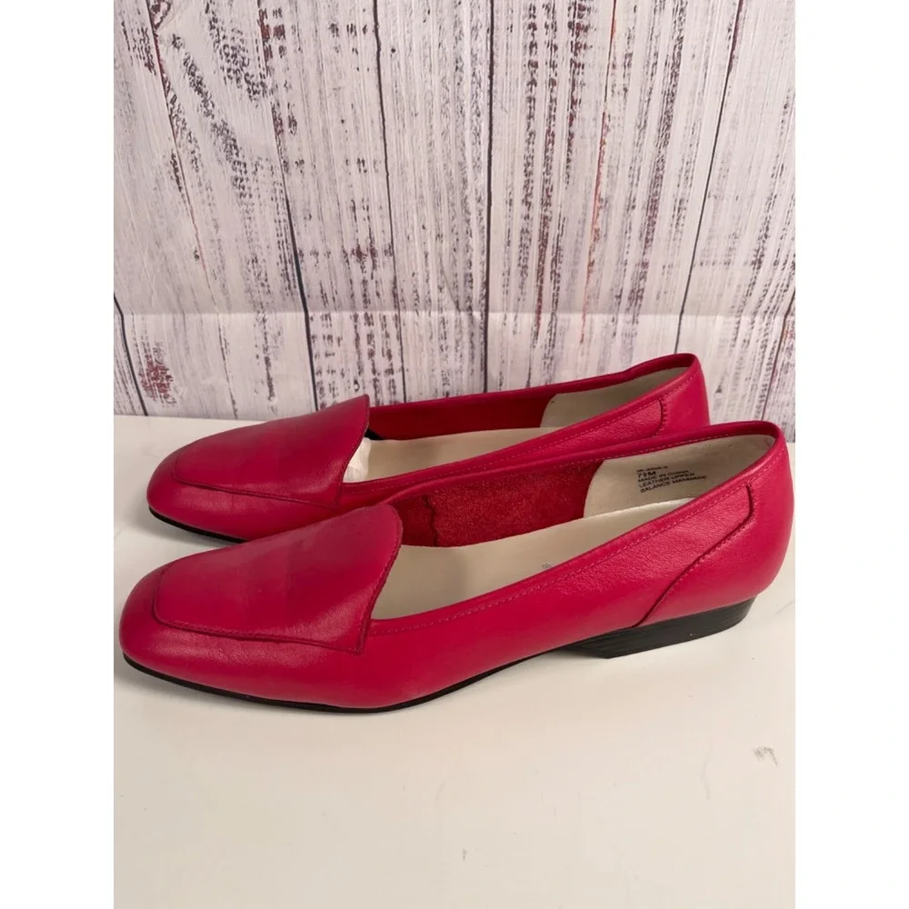 J.G. HOOK Maria Pink  Leather Block Heel Shoes 7.5